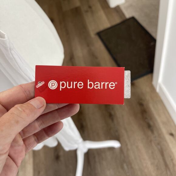 Pure Barre White Racerback Tank Top Size Medium Logo Retail $38 NWT - Picture 4 of 10